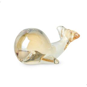 Crystal Whale Statue Home Decor Animal Figurine Accent, Small Sculpture Ornament for Shelves and Livingroom, Champagne Gold