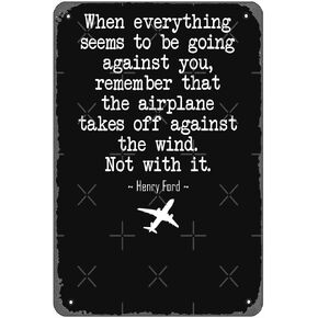 Motivational Aviation Quote Airplane Lovers Inspirational Saying Metal Signs Vintage Wall Art Farm Kitchen Man Cave Yard Bar Gift 8x12inch
