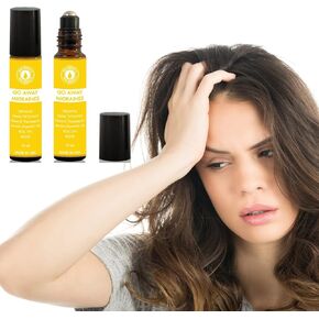 Pack of 2 Pre-Diluted Organic Hemp Oil Extract Natural Therapeutic Aroma Essential Oil Blend (GoAway Migraines)