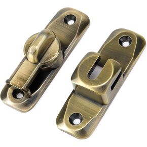 1 قطعة النحاس العتيقة 90 درجة الحظيرة مزلاج الباب قفل الثقيلة انزلاق مزلاج الباب مزلاج قفل الباب المعدني للمرآب in Kuwait