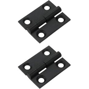 Cabinet Hinges Mcredy Brass Hinge Black 1 Inch Butt Hinge Small Butt Hinges for Wooden Box Pack of 2
