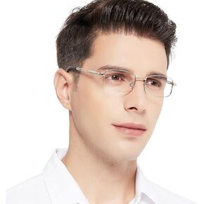 OCCI CHIARI Metal Reading Glasses Blue Light Readers for Men(1.0 1.25 1.5 1.75 2.0 2.25 2.5 2.75 3.0 3.5 4.0)
