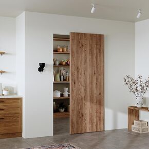 36" Concealed Sliding Barn Door Hardware Kit with Soft Close Mechanism, Hidden Aluminum Track System, Wall Mount for Interior Wooden Door (NO Door)