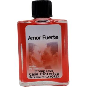 Strong Love Oil (Amor Fuerte Aceite) Spiritual Anointing Oil by CASA ESOTERICA MAGICK SPACE - Intense Romance - Strengthen Bonds & Attract Passionate Love-0.5 FL OZ (1 Pack)