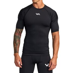 RVCA Mens Sport Compression Athletic Breathable Short Sleeve Tee