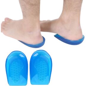 O/X Leg Correction Insoles - Silicone Gel Foot Orthotic Arch Support Shoes Insert Pads Heel Cup Posture Corrective Heel Cups for Heel Pain Heel Cups for Shoes Posture Corrective Heel Cups- Large(L)