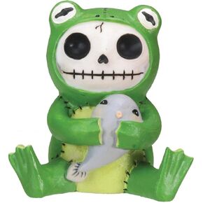 Froggie Frog Furry Bones Figurine Display