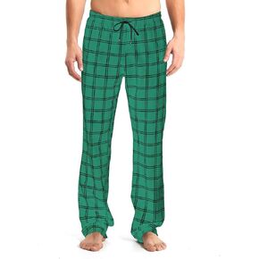 Idtswch Mens Tall Pajama Pants 30/32/34/36/38 Long Inseam Plaid Lounge Pants Sleepwear Pajama Bottoms 100% Cotton