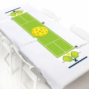 Big Dot of Happiness Let’s Rally - Pickleball - Petite Birthday or Retirement Party Paper Table Runner - 12 x 60 inches