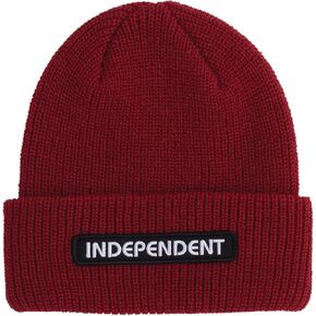 INDEPENDENT Men's Long Shoreman Beanie B/C Groundwork Skate Hat, One Size, Red
