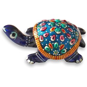 SouvNear 3" Lucky Sea Turtle - Unique Metal Work Tortoise Figurine - Good Luck Charm and Feng Shui Item Decorations/Centerpiece/Home & Table Decor - Deals of The Day