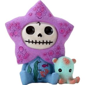 Furrybones Hoshi Signature Skeleton in Starfish Costume with an Octopus