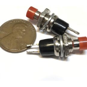 2 Pieces NC Red normally closed Mini Push Button Momentary OFF ON Switch A2