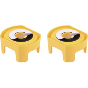 Two Feet Emergency Stop Guard Protective Cover, [for Push Button Switch] - 25mm / Yellow / 2 Pcs