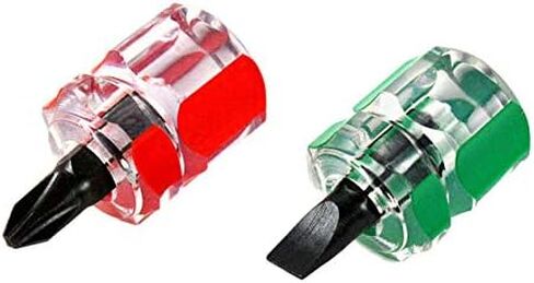 6-Pieces Mini Short Screwdrivers, Stubby Phillips Slotted Star-Head Micro Screwdriver for Split Car Fender Repair in Kuwait