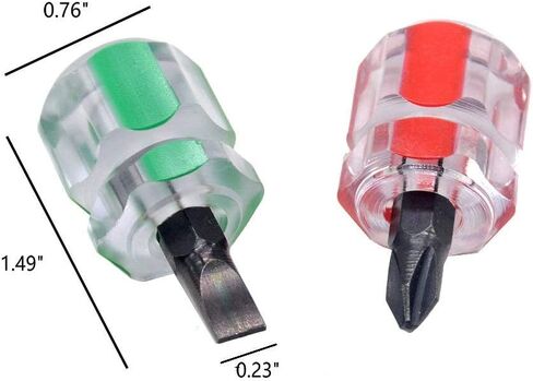 6-Pieces Mini Short Screwdrivers, Stubby Phillips Slotted Star-Head Micro Screwdriver for Split Car Fender Repair in Kuwait