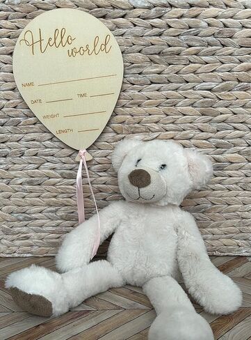 Hello World Birth Announcement Sign for Hospital Girl Balloon Newborn Sign in Saudi Arabia