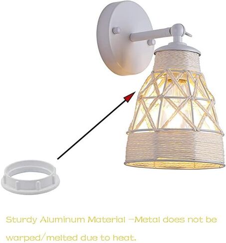 حلقات تظليل مقبس الضوء، حلقة مقبس ملولبة من الألومنيوم لمقابس E26 ذات القاعدة المتوسطة، حلقات الاحتفاظ لظلال المصابيح الزجاجية/تركيبات الإضاءة (4 عبوات من اللون الأبيض، لقطر الخيط 1-1/2 بوصة) in Kuwait