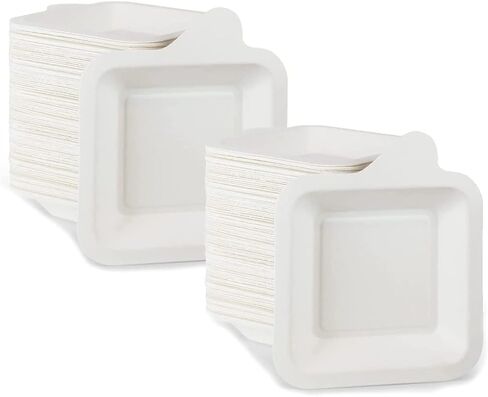 Upper Midland Products Small Paper Plates 4 Inch - 4 Inch Paper Dessert Plates Biodegradable | White (White - 100) in Kuwait