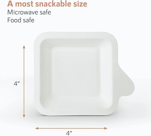 Upper Midland Products Small Paper Plates 4 Inch - 4 Inch Paper Dessert Plates Biodegradable | White (White - 100) in Kuwait