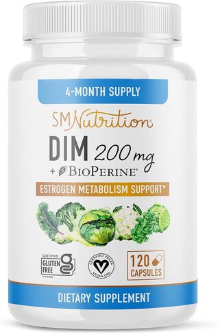 مكمل DIM 200 مجم | الحبيبات الدقيقة ذات الإصدار المتأخر | توازن الهرمونات للنساء والرجال | توازن هرمون الاستروجين، مكملات حب الشباب الهرمونية، انقطاع الطمث ودعم مضادات الأكسدة | نباتي، خالي من الصويا | 60 قيراط. in Saudi Arabia