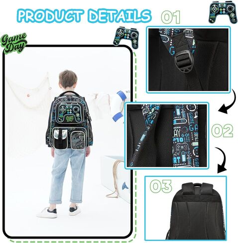 Meetbelify Backpacks for Boys School Backpacks for Elementary Students Ages 8-10 Kids Aesthetic Travel Backpack Laptop Bookbag with Lunch Box Pencil Case 3 in 1 Backpack Set for Boys in Saudi Arabia