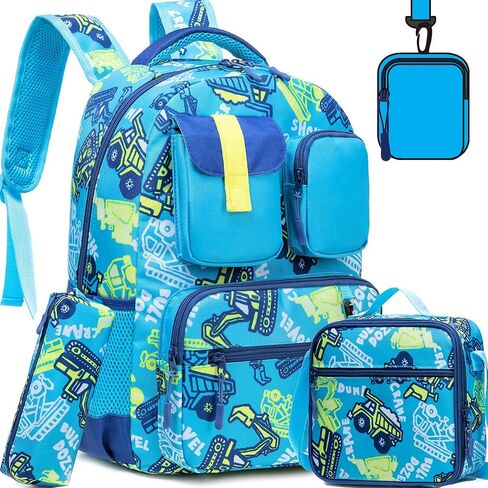Meetbelify Backpacks for Boys School Backpacks for Elementary Students Ages 8-10 Kids Aesthetic Travel Backpack Laptop Bookbag with Lunch Box Pencil Case 3 in 1 Backpack Set for Boys in Saudi Arabia