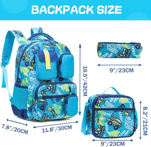 Meetbelify Backpacks for Boys School Backpacks for Elementary Students Ages 8-10 Kids Aesthetic Travel Backpack Laptop Bookbag with Lunch Box Pencil Case 3 in 1 Backpack Set for Boys in Saudi Arabia