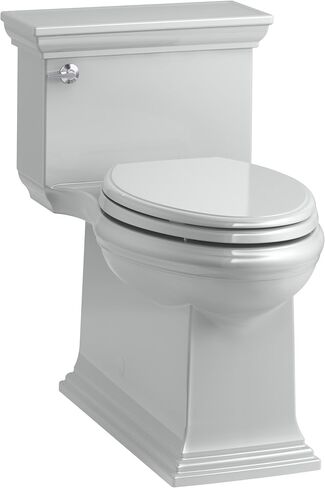 KOHLER K-6428-7 Memoirs Stately Comfort Height Skirted One-Piece Compact Elongated 1.28 GPF Toilet with AquaPiston Flush Technology and Left-Hand Trip Lever, Black in Saudi Arabia