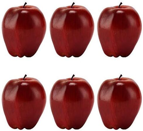 Artificial Lifelike Simulation Apples Decorative Red Fruit for Home House Kitchen Thanksgiving Christmas Party Decoration, 3 Pack in Saudi Arabia