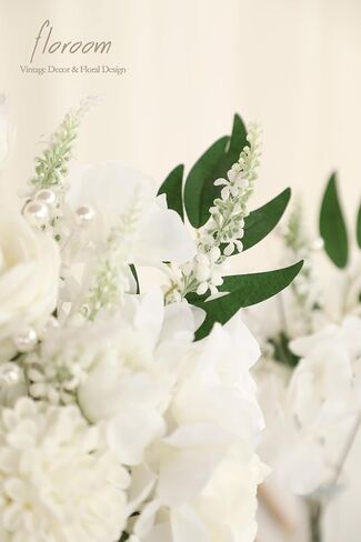 Floroom Artificial Greenery Stems Box Set, 39pcs with 8 Kinds of Faux Greenery Flowers Picks for DIY Bridal Bouquets Wedding Floral Arrangement Table Centerpieces, Earth Tones & Teal in Kuwait