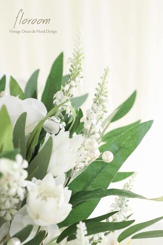 Floroom Artificial Greenery Stems Box Set, 39pcs with 8 Kinds of Faux Greenery Flowers Picks for DIY Bridal Bouquets Wedding Floral Arrangement Table Centerpieces, Earth Tones & Teal in Kuwait