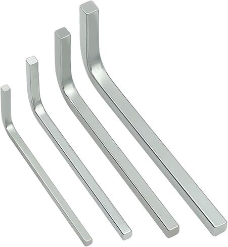 مجموعة مفاتيح ربط برأس مربعة مكونة من 4 قطع، مجموعة مفاتيح ربط برأس مربعة على شكل حرف L، مفتاح مربع من فولاذ الكروم والفاناديوم لبراغي فتحة الجيب، 3 مم 4 مم 5 مم 6 مم in Kuwait