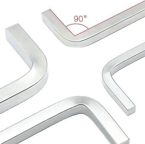 مجموعة مفاتيح ربط برأس مربعة مكونة من 4 قطع، مجموعة مفاتيح ربط برأس مربعة على شكل حرف L، مفتاح مربع من فولاذ الكروم والفاناديوم لبراغي فتحة الجيب، 3 مم 4 مم 5 مم 6 مم in Kuwait