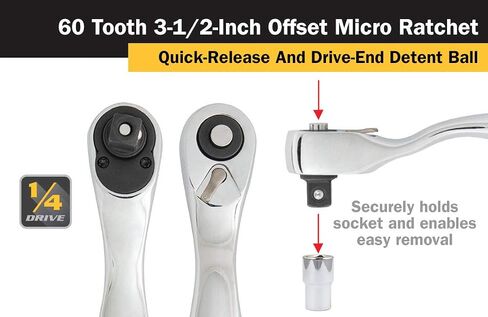 Titan 11203 2-Piece Offset Micro Ratcheting Bit Driver and Ratchet Set in Saudi Arabia