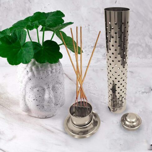 Stainless Steel Puja Agarbatti Stand, Incense Tower Holder Best for Home & Office Decoration & Gift Purpose (12-Inch) in Kuwait