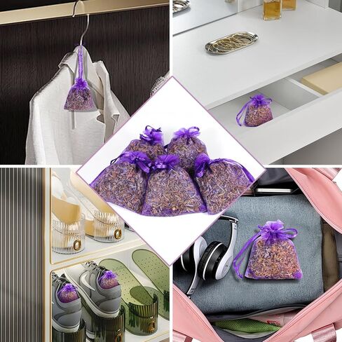 أكياس اللافندر، أكياس اللافندر المعطرة المجففة للأدراج وخزانة الملابس، أكياس عطرية للأدراج والخزائن، 20 عبوة من العطور المنزلية طويلة الأمد in Kuwait