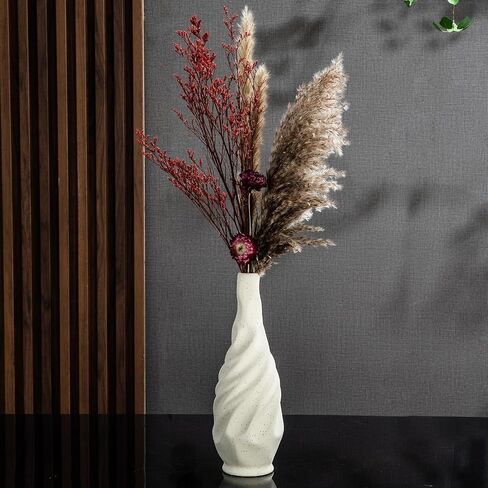 Yundu Black with Silver Ceramics Vases for Flower, Living Room Décor, Coffee Table Décor,Modern Ceramic Vase for Pampas Grass and Home Decor - Perfect for Centerpieces in Saudi Arabia