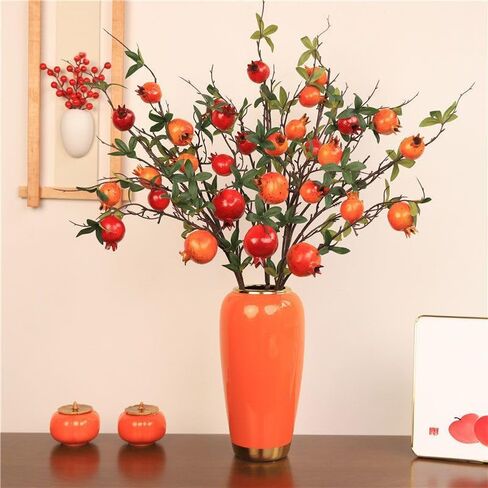 Ceramic Large Vase,Orange 11.8 Inch Tall Floor Vase,Rustic Decorative Vase,Terracotta Vase Minimalist Home Decor for Living Room Entrance Table Centerpiece,Kitchen,Bedroom,Wedding,Housewarming Gift in Kuwait