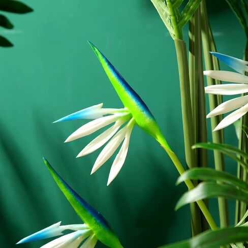 10 Pieces Bird of Paradise Artificial Plant 22 Inch Hawaiian Tropical Flowers Faux Flowers Bouquet Large Elegant Green Plant for Home Garden Decoration Office Verandah Wedding Decor Supplies (Yellow) in Saudi Arabia