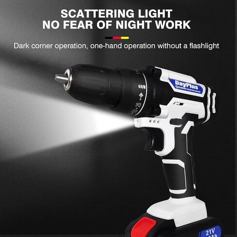 21V Portable Cordless Power Drill Set Impact Screw Driver with 1500mAh Li-Ion Rechargeable Battery 25+1 Torque Setting 45N.m Variable Speed Control with LED Light, 29PCS Accessories, Carrying Case in Saudi Arabia