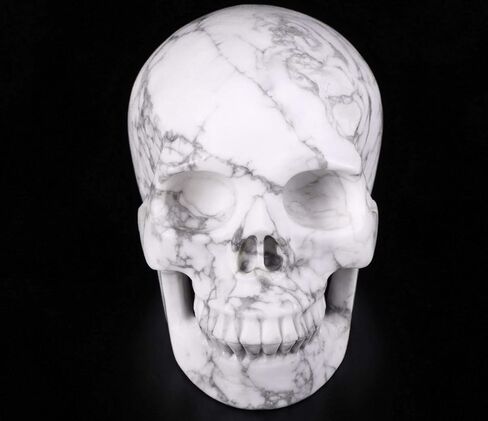 جمجمة كريستال هاوليت مقاس 5.0 بوصة، منحوتة يدويًا من الأحجار الكريمة للفنون الجميلة، تمثال حجر شفاء الريكي. in Kuwait