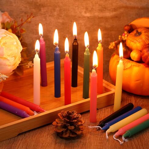 MTLEE 300 Pack 4'' Chime and Spell Candles Dripless Candle for Casting Chimes, Spells, Rituals, Healing, Magical Work, and Wax Play (Assorted Colors) in Saudi Arabia