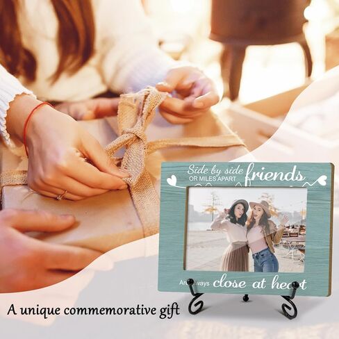 إطار صور توأم، إطار صور خشبي مع حامل، هدايا توأم للأطفال، هدايا توأم للأم والأخت بيستي، ديكور مكتب المنزل إطار صور على الطاولة -xk36 in Kuwait