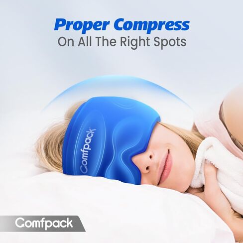 Migraine Headache Relief Cap, Hot & Cold Compression Gel Head Wrap Ungraded Odorless Gel Hat, Ice Pack Mask, Migraine Tension & Stress Relief Hat, Stay Cold Longer in Saudi Arabia