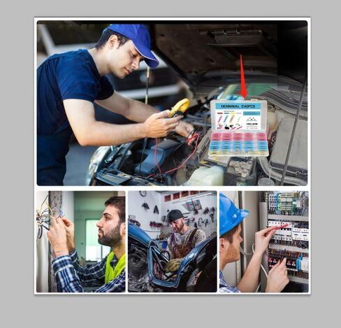 140 قطعة من موصلات المؤخرة المنكمشة بالحرارة، موصلات مؤخرة مقاومة للماء، موصلات كهربائية مقاومة للماء، موصلات كهربائية بحرية، تجعيد موصلات المؤخرة، موصلات لصق المؤخرة in Kuwait