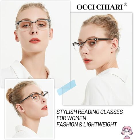 OCCI CHIARI نظارات للقراءة للرجال والنساء تكبير القارئ 0 100 125 150 175 200 225 250 275 300 350 in Saudi Arabia