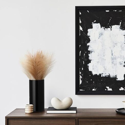 مزهريات زجاجية أسطوانية سوداء مزهرية زهور زجاجية (الارتفاع: 6 بوصة 8 بوصة 12 بوصة؛ العمق: 4 بوصة) مزهرية زجاجية طويلة على شكل إعصار عائمة حامل شموع حديث للمنزل وحفلات الزفاف الرسمية وحفلات العشاء المركزية (3 قطع) in Kuwait