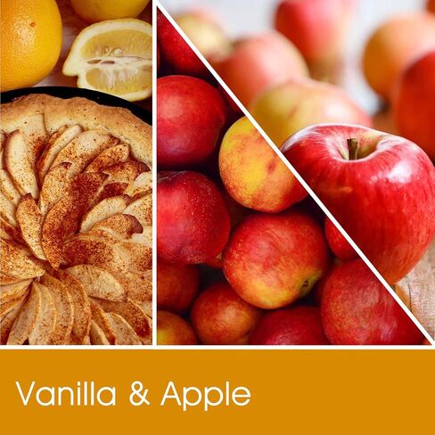 شموع الخريف، شموع التفاح والفانيليا، شمعة كبيرة 19oz، شموع معطرة للخريف هدايا للنساء، قطعة مركزية لطاولة عيد الشكر، ديكورات الخريف للمزرعة لديكور المنزل in Kuwait
