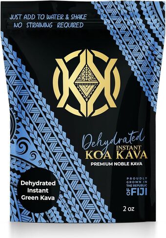 Koa Kava Dehydrated Instant Kava - 100% Dehydrated Instant Green Fijian Kava Root Powder, 8 oz (226g) Bag in Saudi Arabia